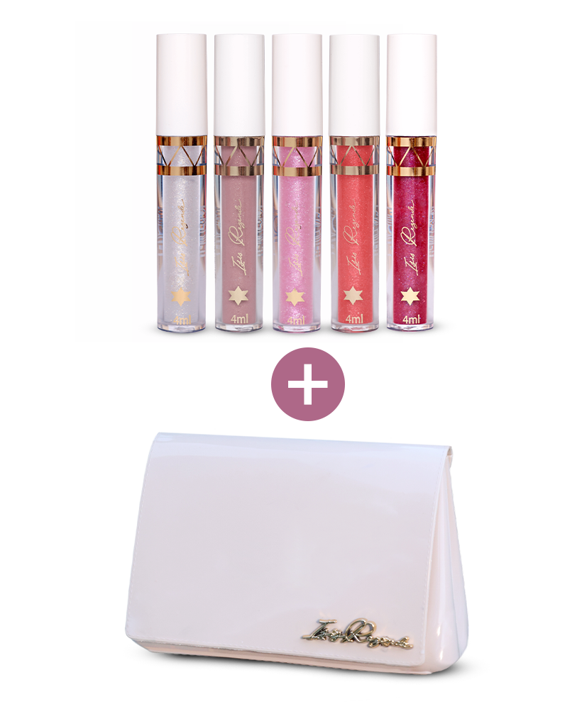 KIT COM 5 GLOSS + NECESSAIRE (BRINDE)